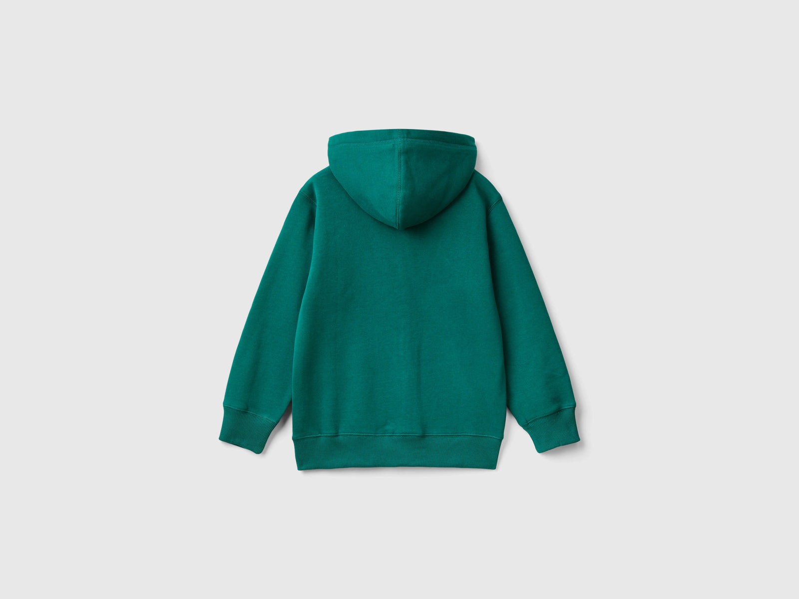 Felpa con cappuccio foderato da bambino verde scuro 2 | Benetton Outlet