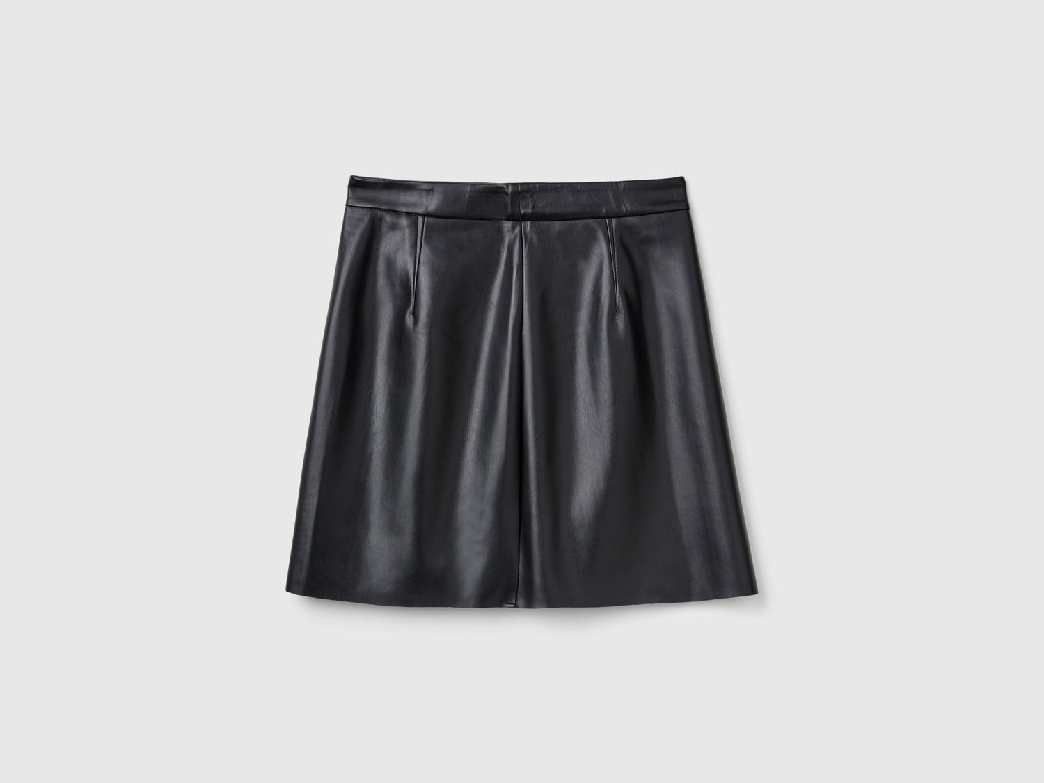 Minigonna in tessuto spalmato da donna nero | Benetton Outlet