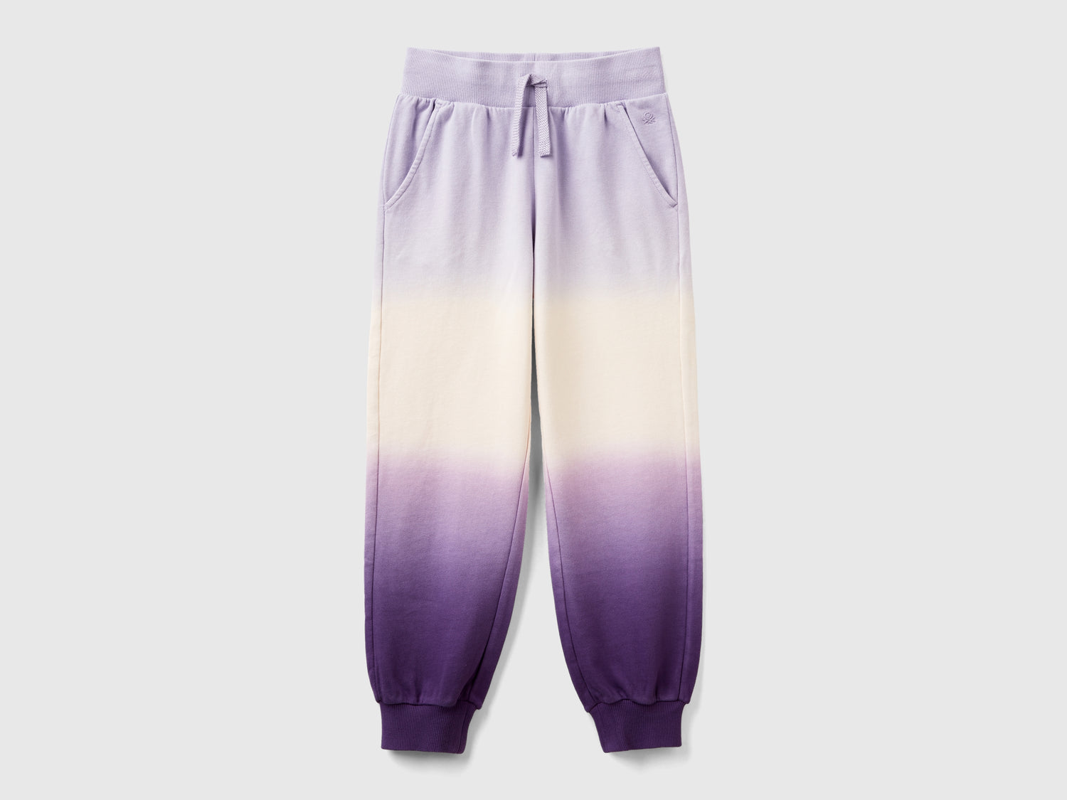 Pantaloni in felpa con coulisse da bambina lilla | Benetton Outlet