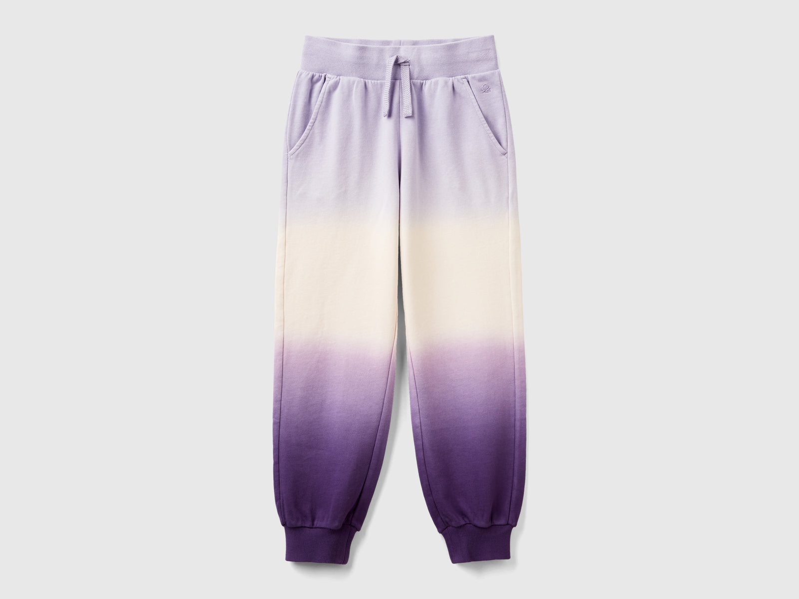Pantaloni in felpa con coulisse da bambina lilla | Benetton Outlet