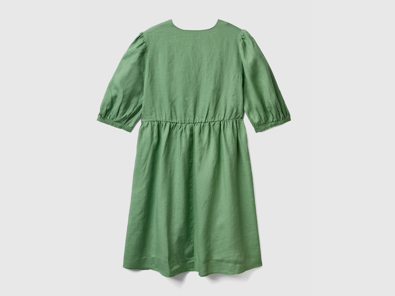 Abito con scollo a V da donna verde 2 | Benetton Outlet