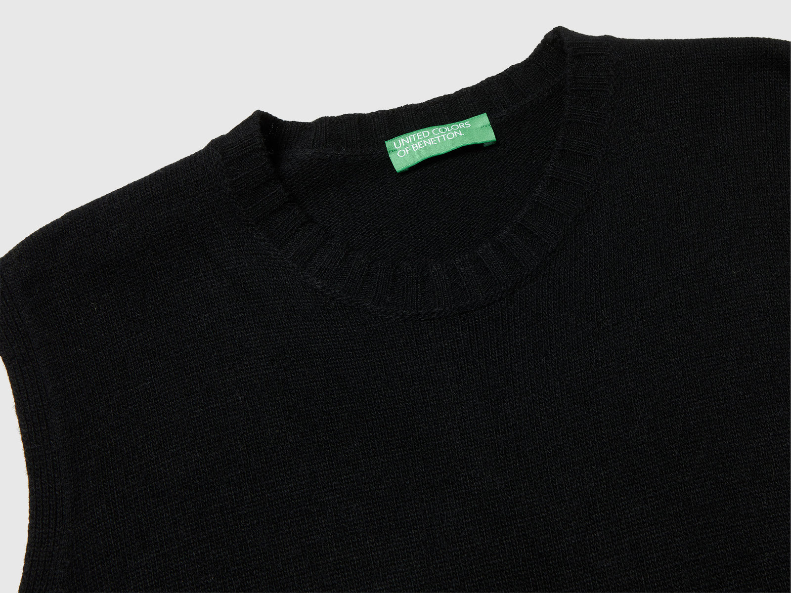 Gilet in misto lana e viscosa da donna nero 3 | Benetton Outlet