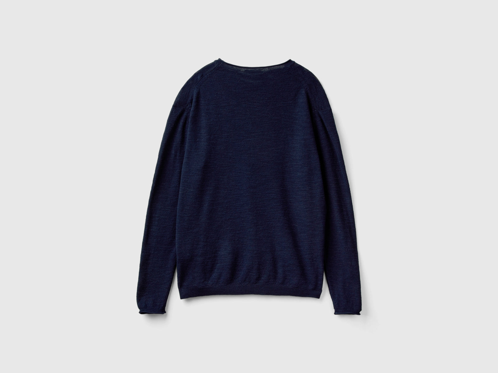 Maglia regular fit in misto lino da uomo blu scuro 2 | Benetton Outlet