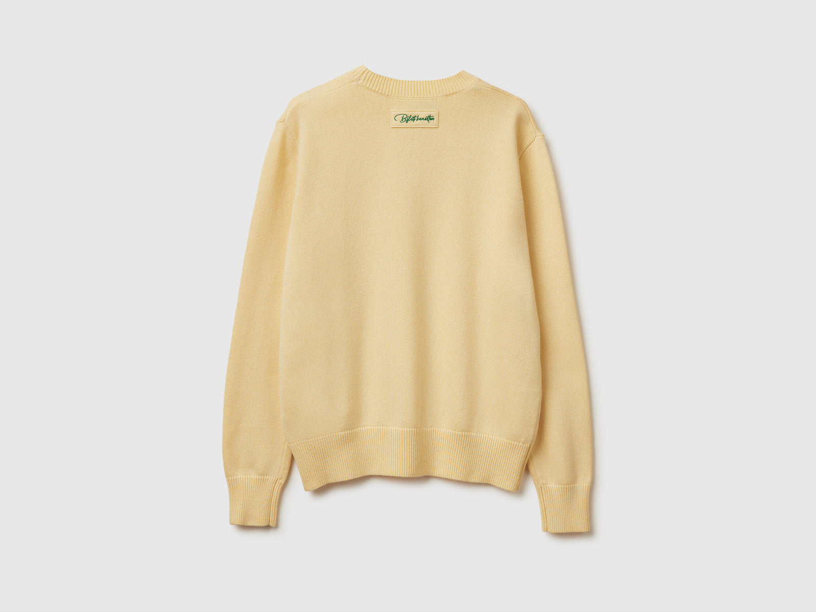 Maglia in misto lana e cashmere da donna giallo 2 | Benetton Outlet