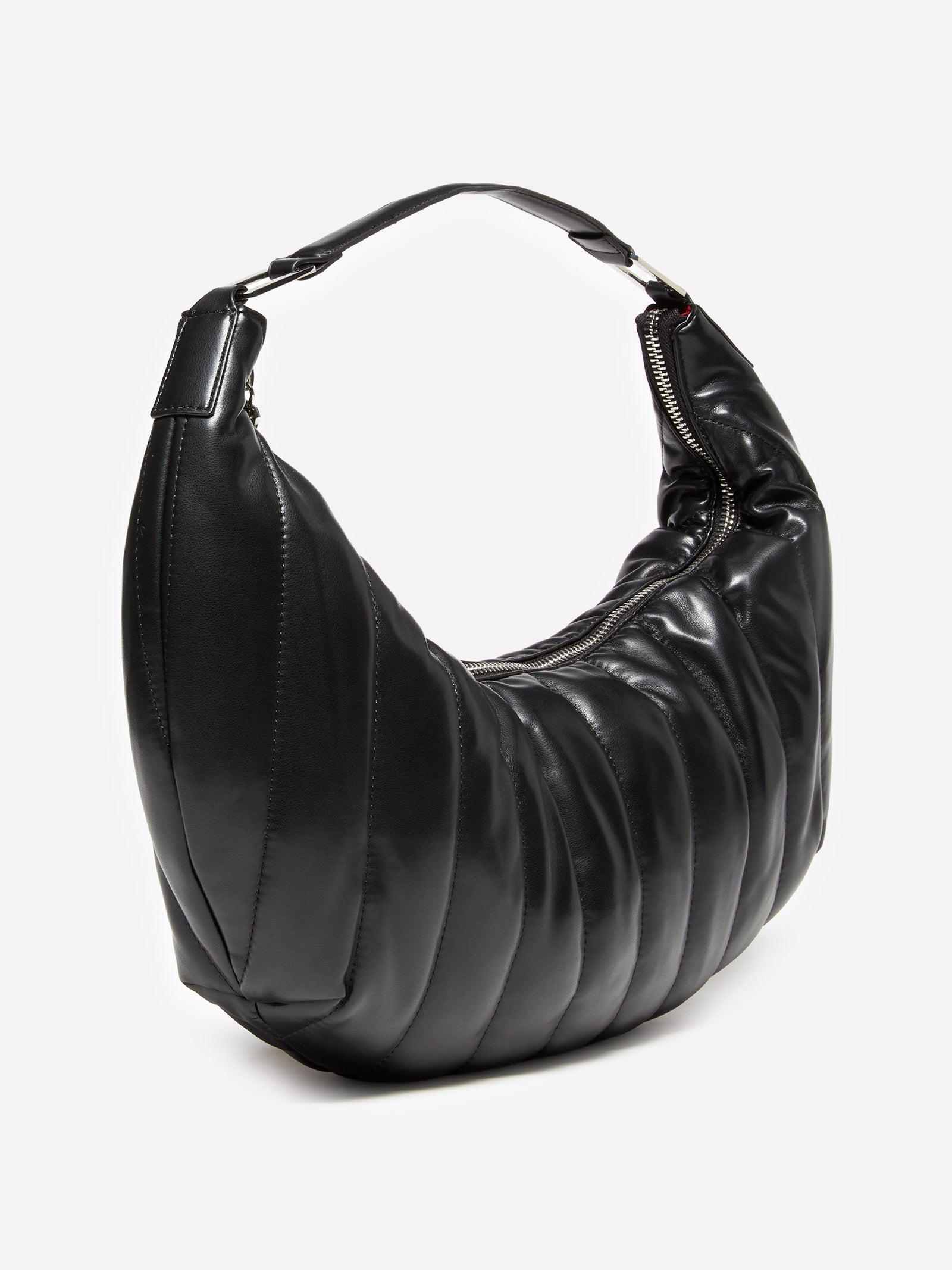 Borsa a spalla con impunture da donna nero 4 | Sisley Outlet