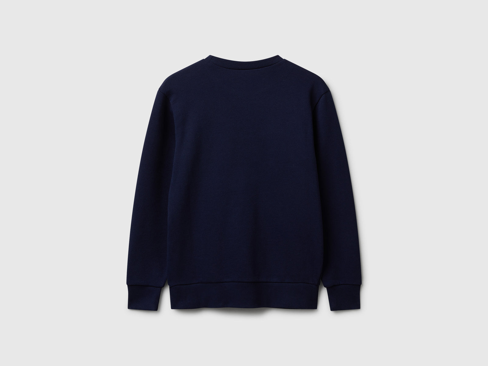 Felpa con logo in cotone da bambino blu scuro 2 | Benetton Outlet