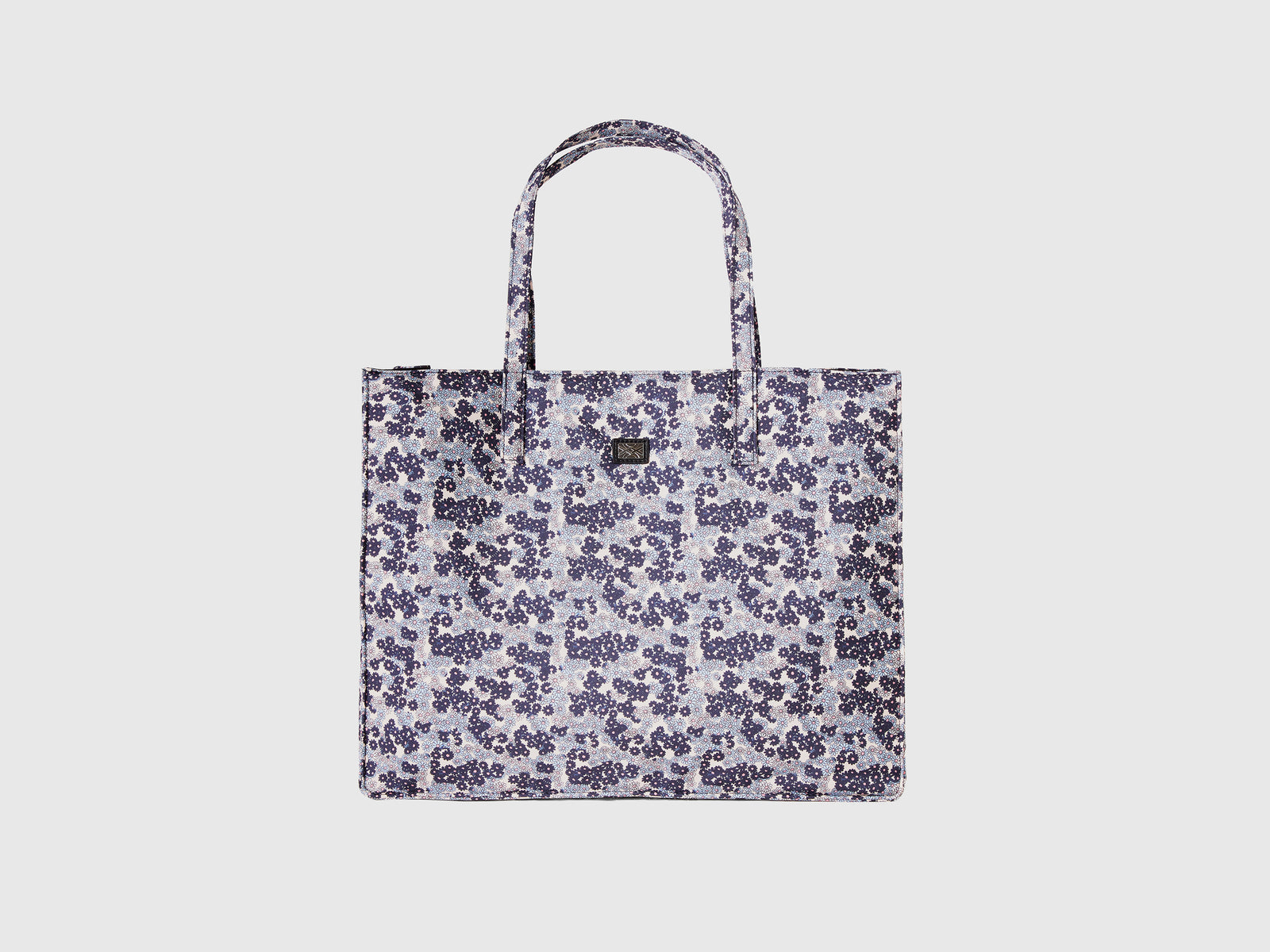 Shopping bag a fiori da donna lilla | Benetton Outlet