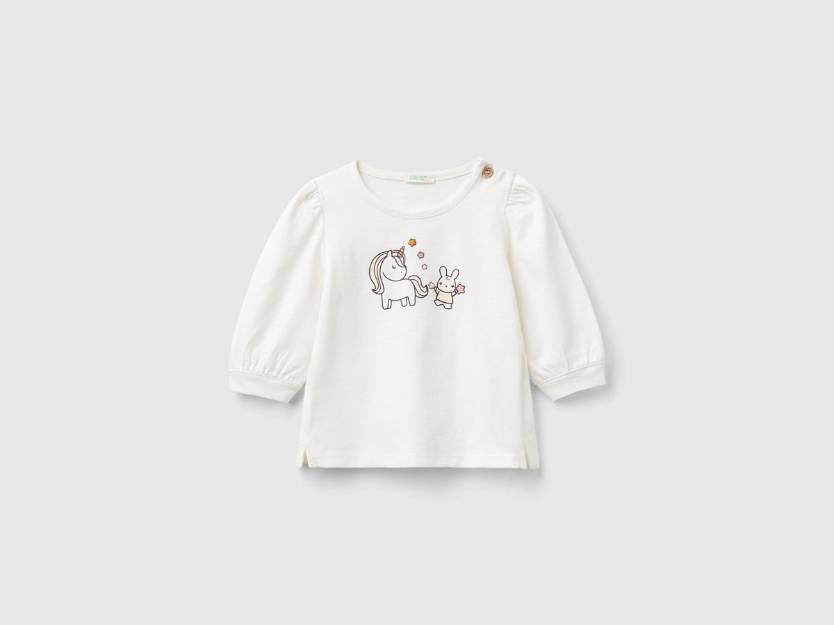 T-shirt manica lunga in cotone bio