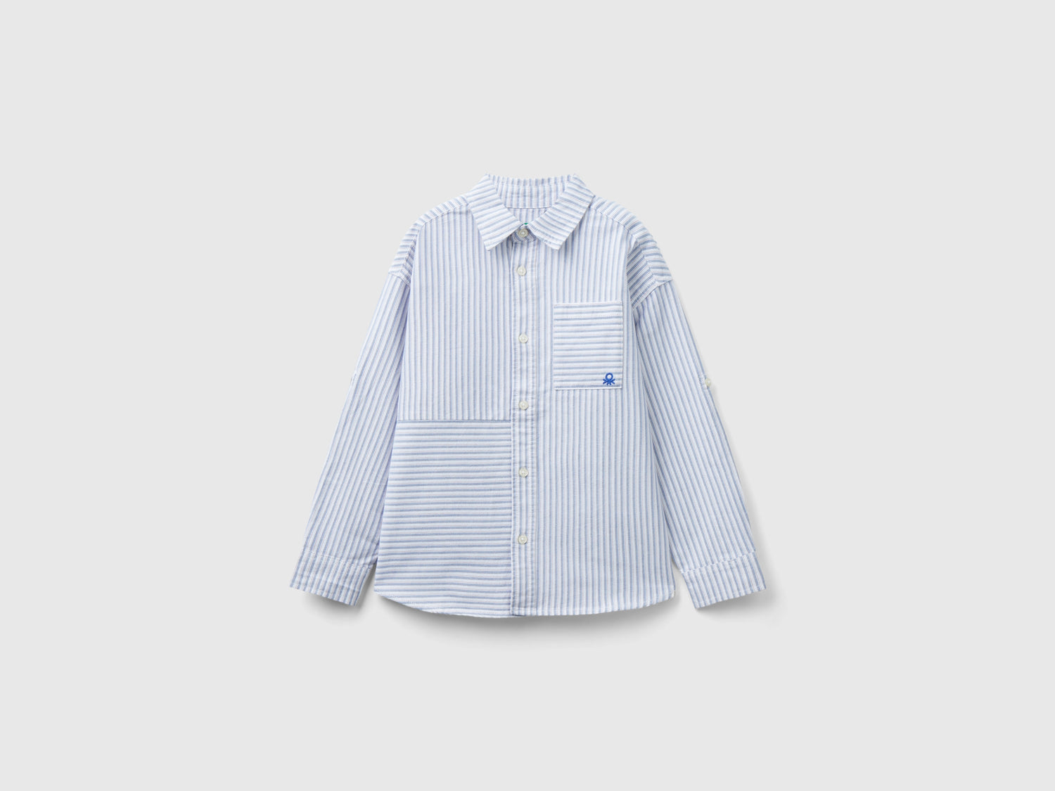 Camicia manica lunga a righe da bambino multi-color | Benetton Outlet