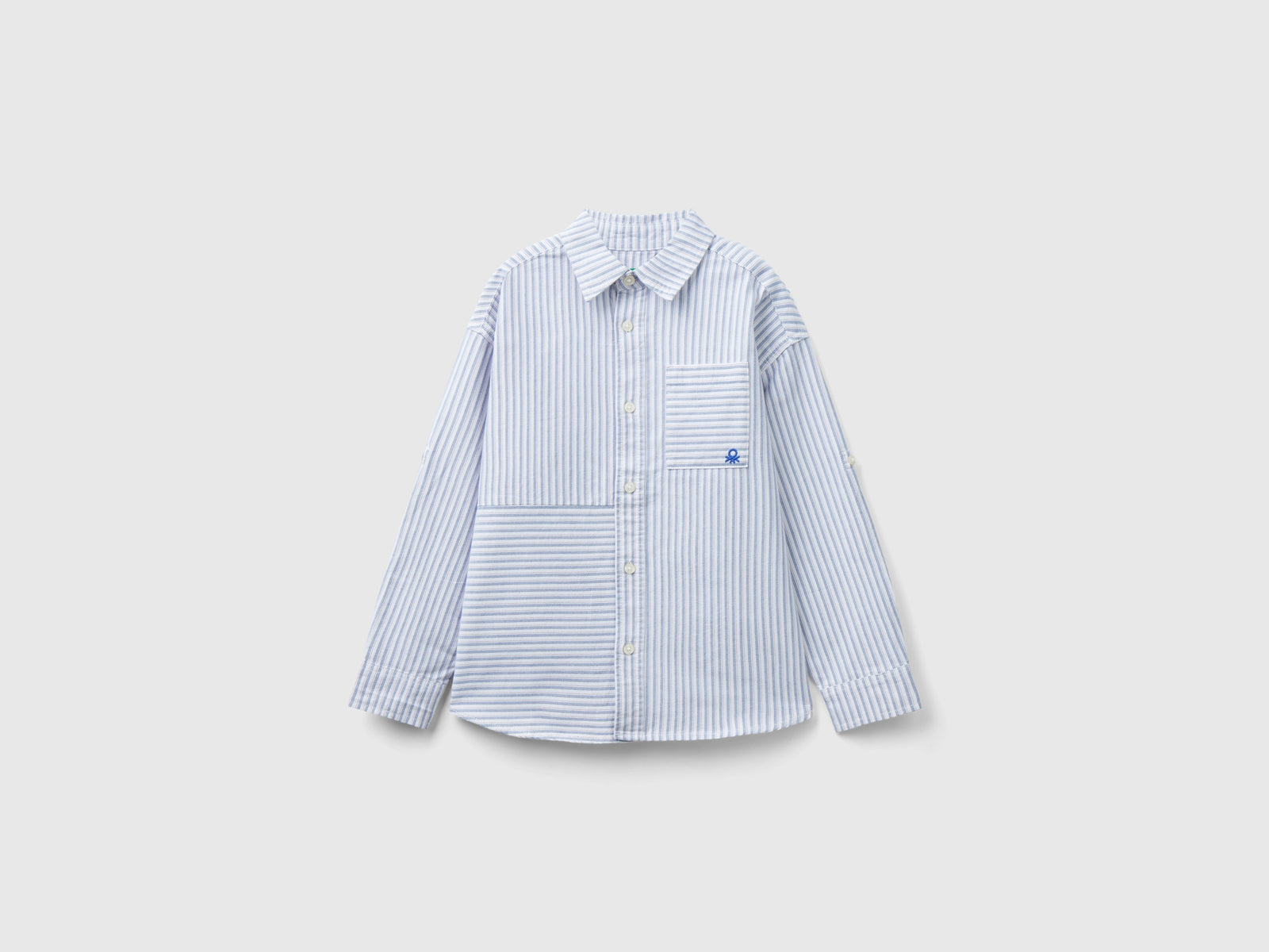 Camicia manica lunga a righe da bambino multi-color | Benetton Outlet