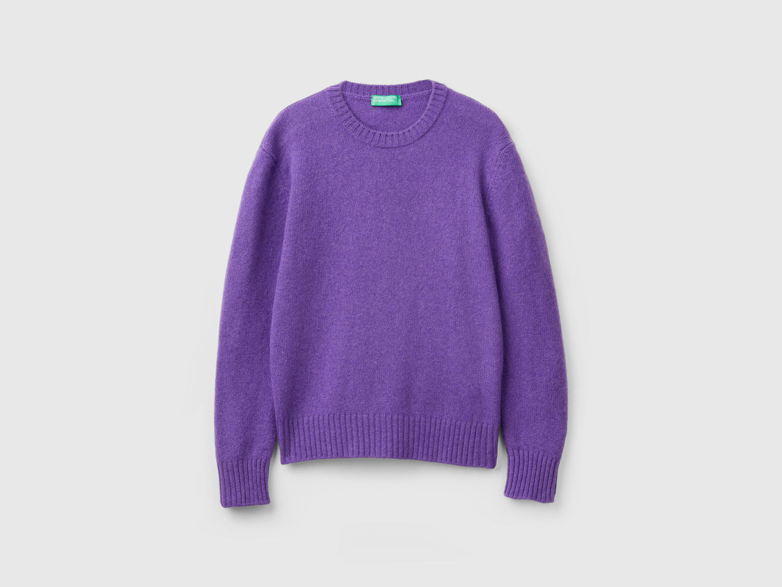 Suéter de pura lana Shetland da donna viola | Benetton Outlet