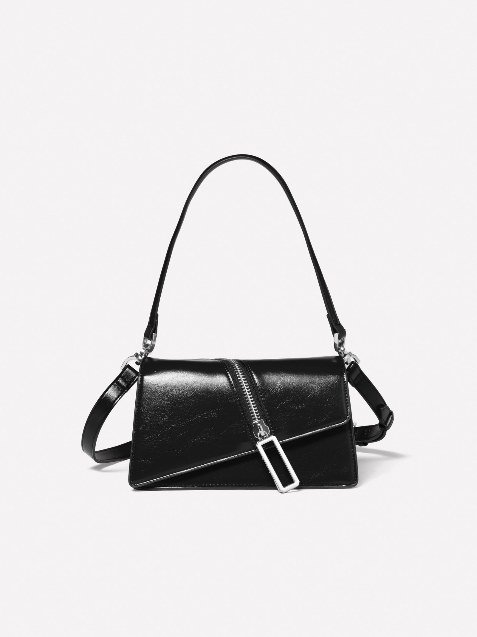 Borsa con cerniera da donna nero | Sisley Outlet