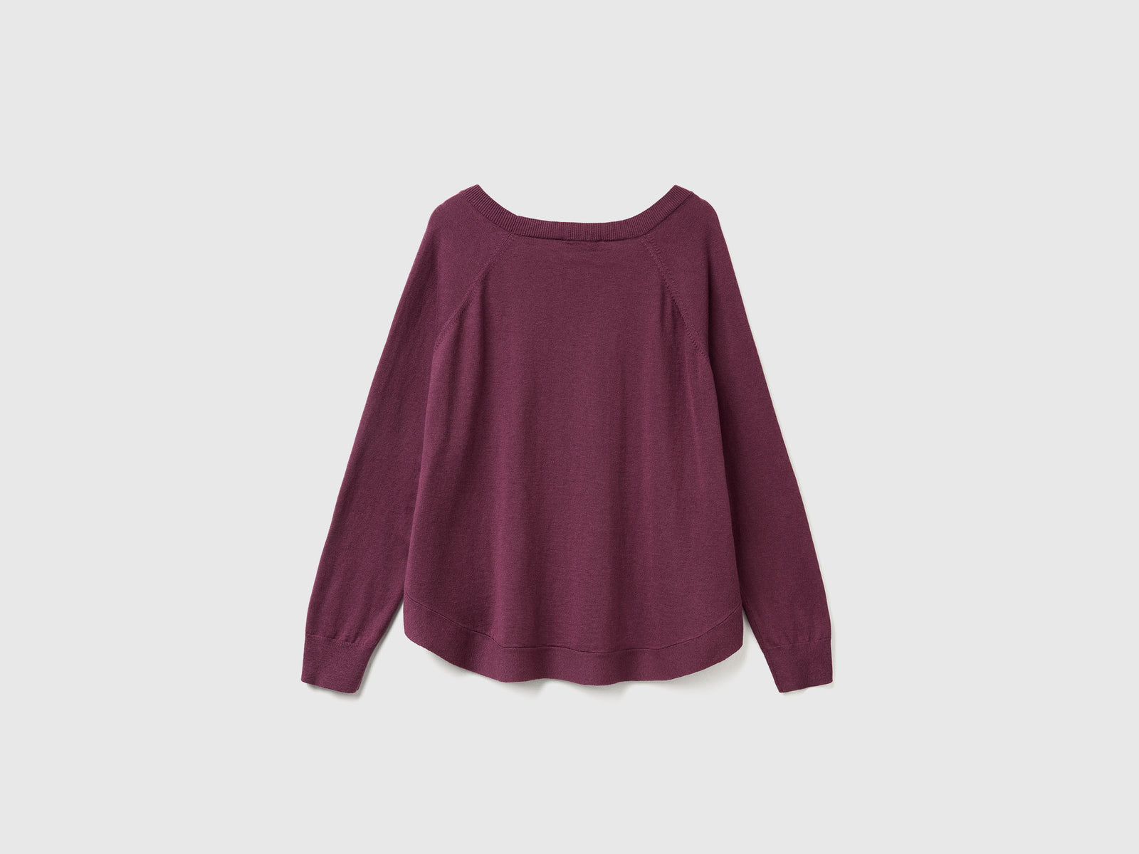 Maglioncino svasato in misto lana da donna prugna 2 | Benetton Outlet