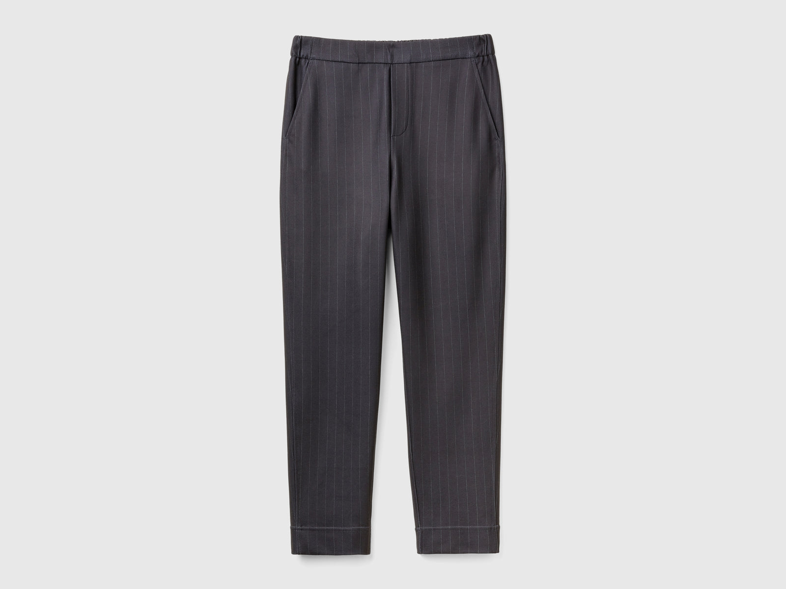 Pinstripe joggers da donna nero | Benetton Outlet