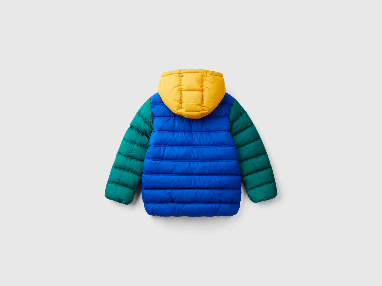Giubbotto imbottito con cappuccio e logo da bambino multi-color 2 | Benetton Outlet