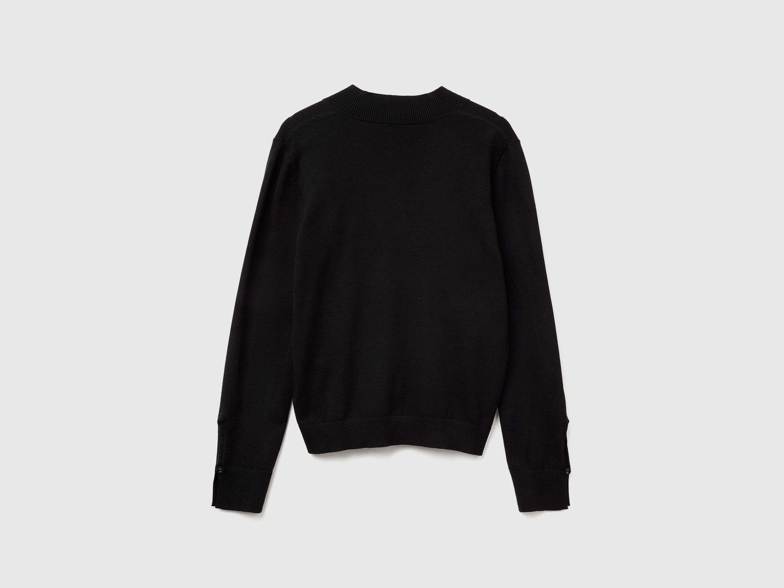Maglia con scollo a V da donna nero 2 | Benetton Outlet