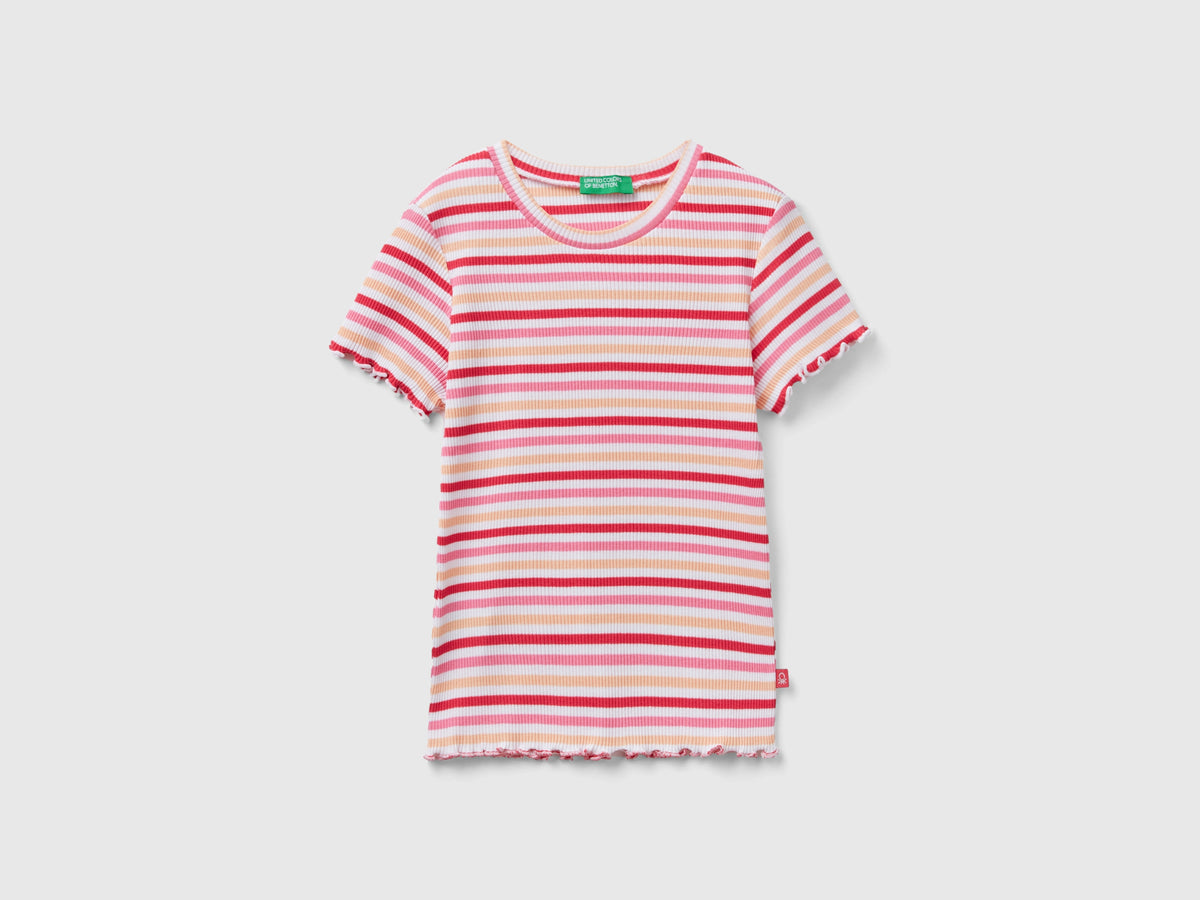 Maglietta a righe in cotone stretch