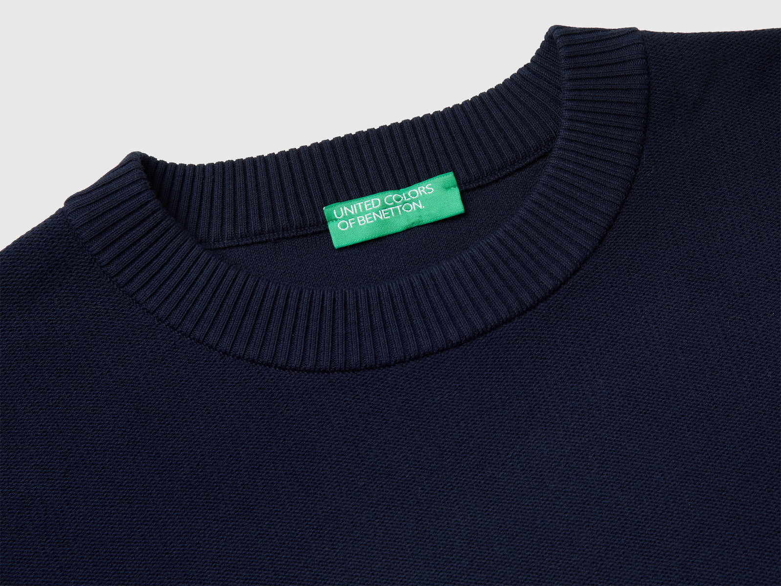 Maglione in misto cotone da uomo blu scuro 3 | Benetton Outlet