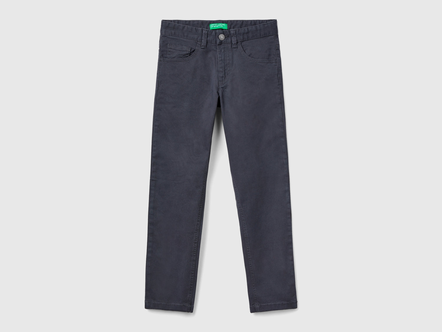 Pantaloni slim fit cinque tasche da bambino grigio scuro | Benetton Outlet