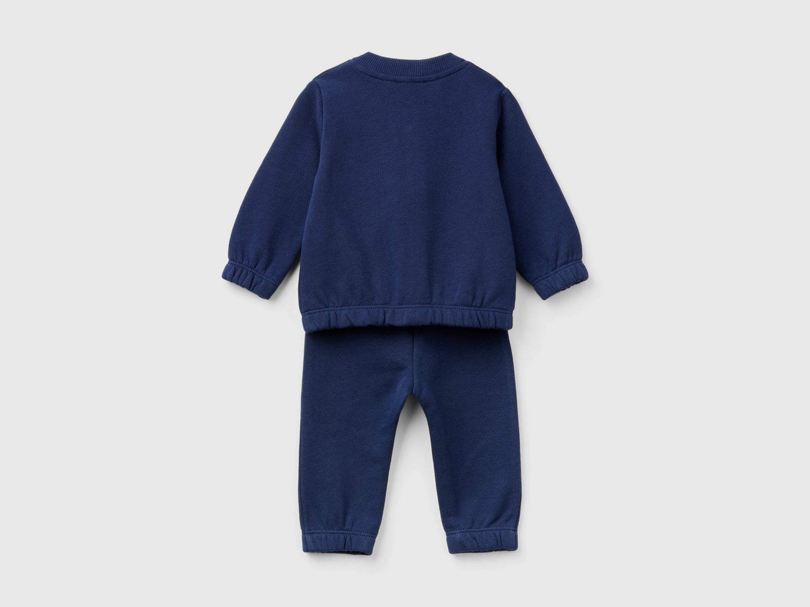 Completino in felpa di cotone bio da neonato blu scuro 2 | Benetton Outlet