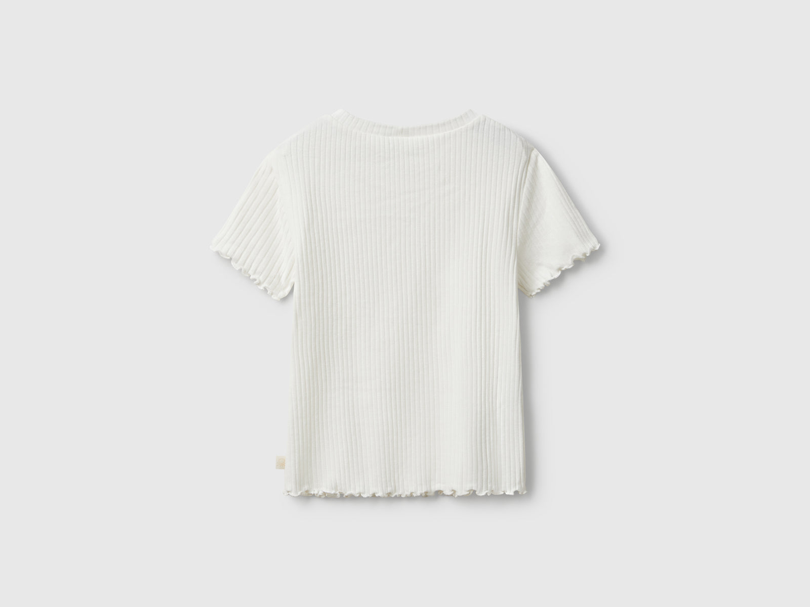 T-shirt a manica corta da bambina bianco panna 2 | Benetton Outlet