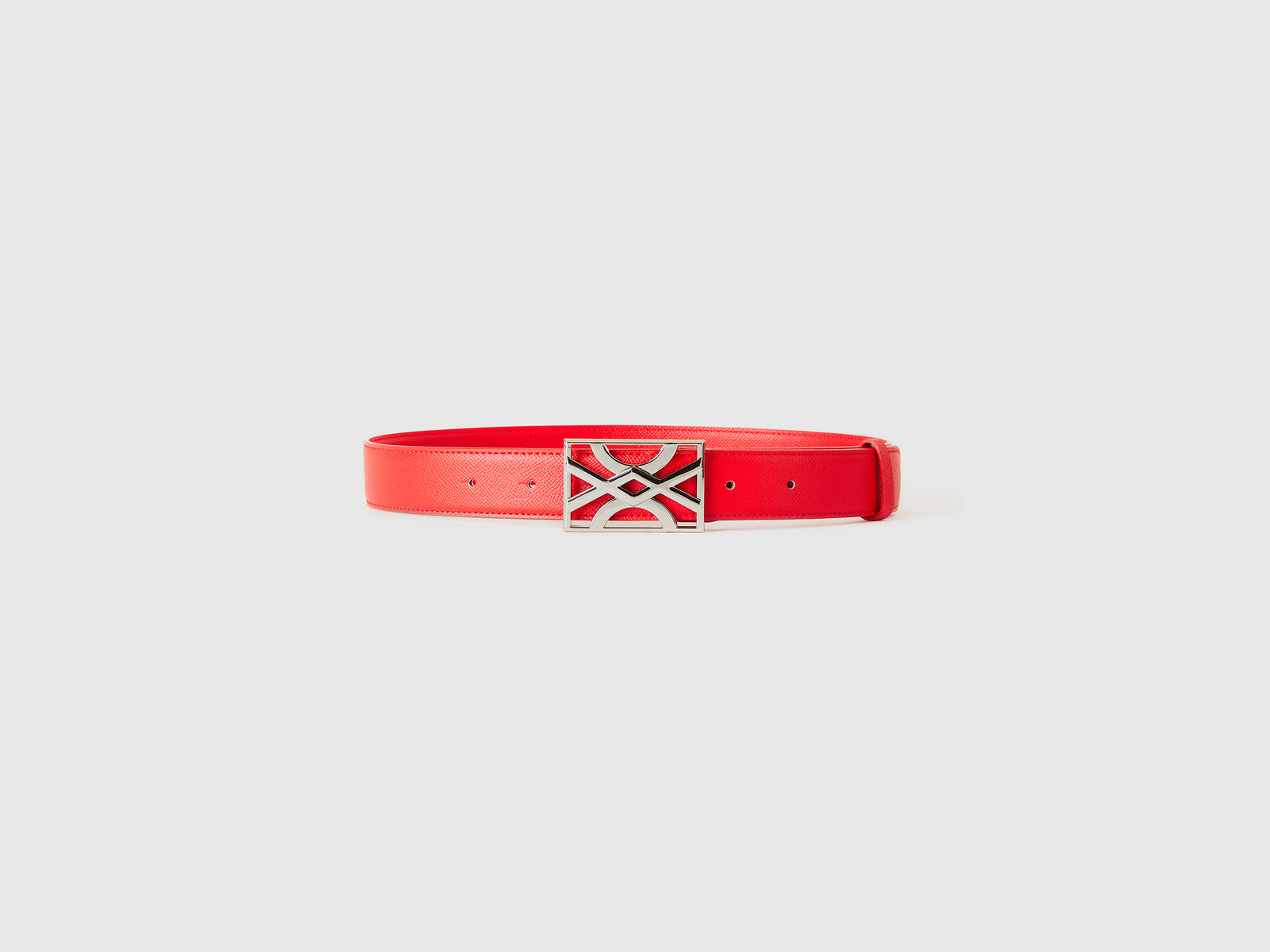 Cintura con fibbia logata da donna rosso 3 | Benetton Outlet
