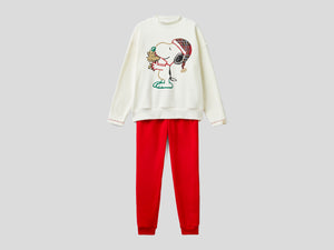 Pigiama Snoopy natalizio in pile