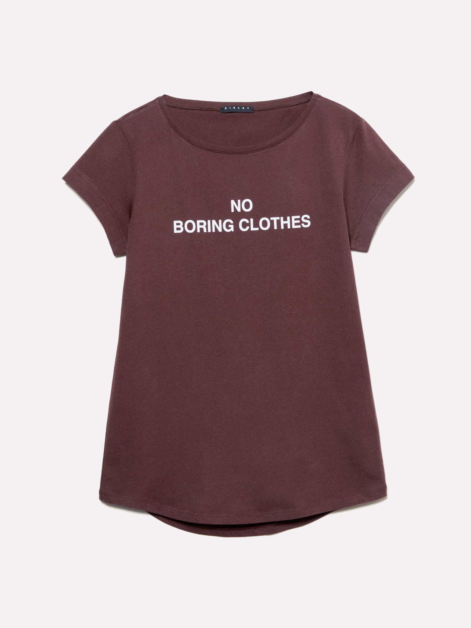T-shirt marrone con stampa da donna marrone scuro | Sisley Outlet