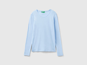 T-shirt a manica lunga in puro cotone