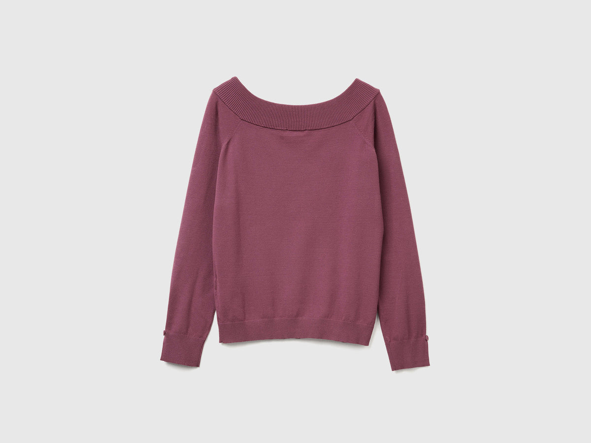 Maglia con scollo bardot
