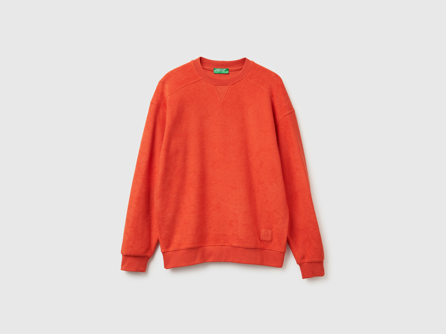 Felpa in puro cotone da uomo arancione | Benetton Outlet
