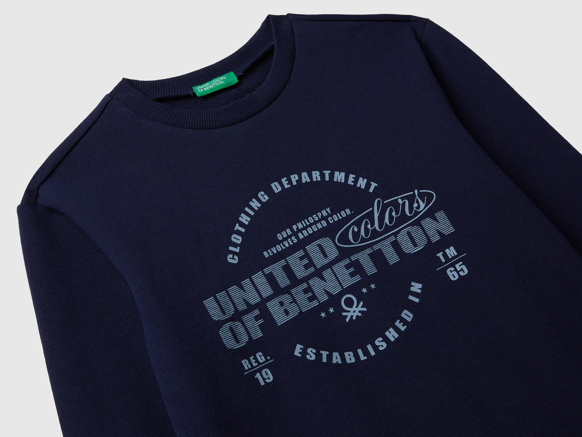 Felpa con logo in cotone