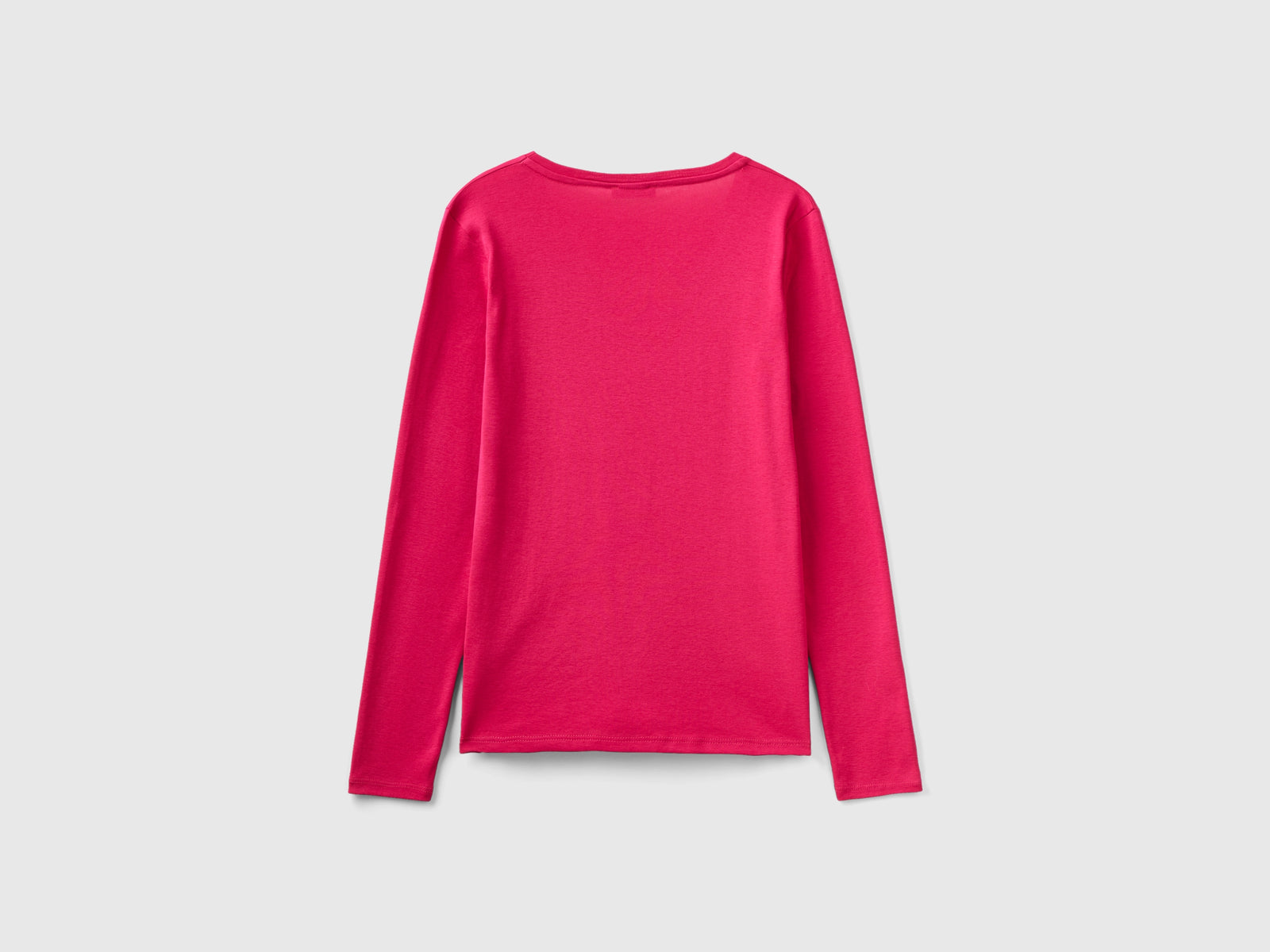 T-shirt a manica lunga con scollo a V da donna ciclamino 2 | Benetton Outlet