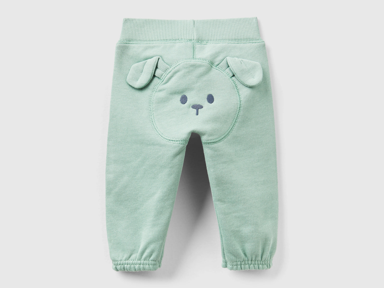 Pantaloni in felpa di cotone bio da neonato azzurro 2 | Benetton Outlet