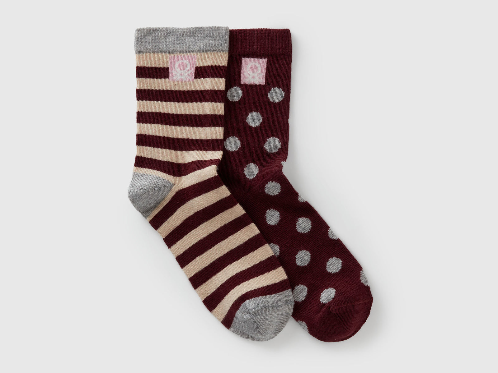 Due paia di calzini fantasia da bambino multi-color | Benetton Outlet