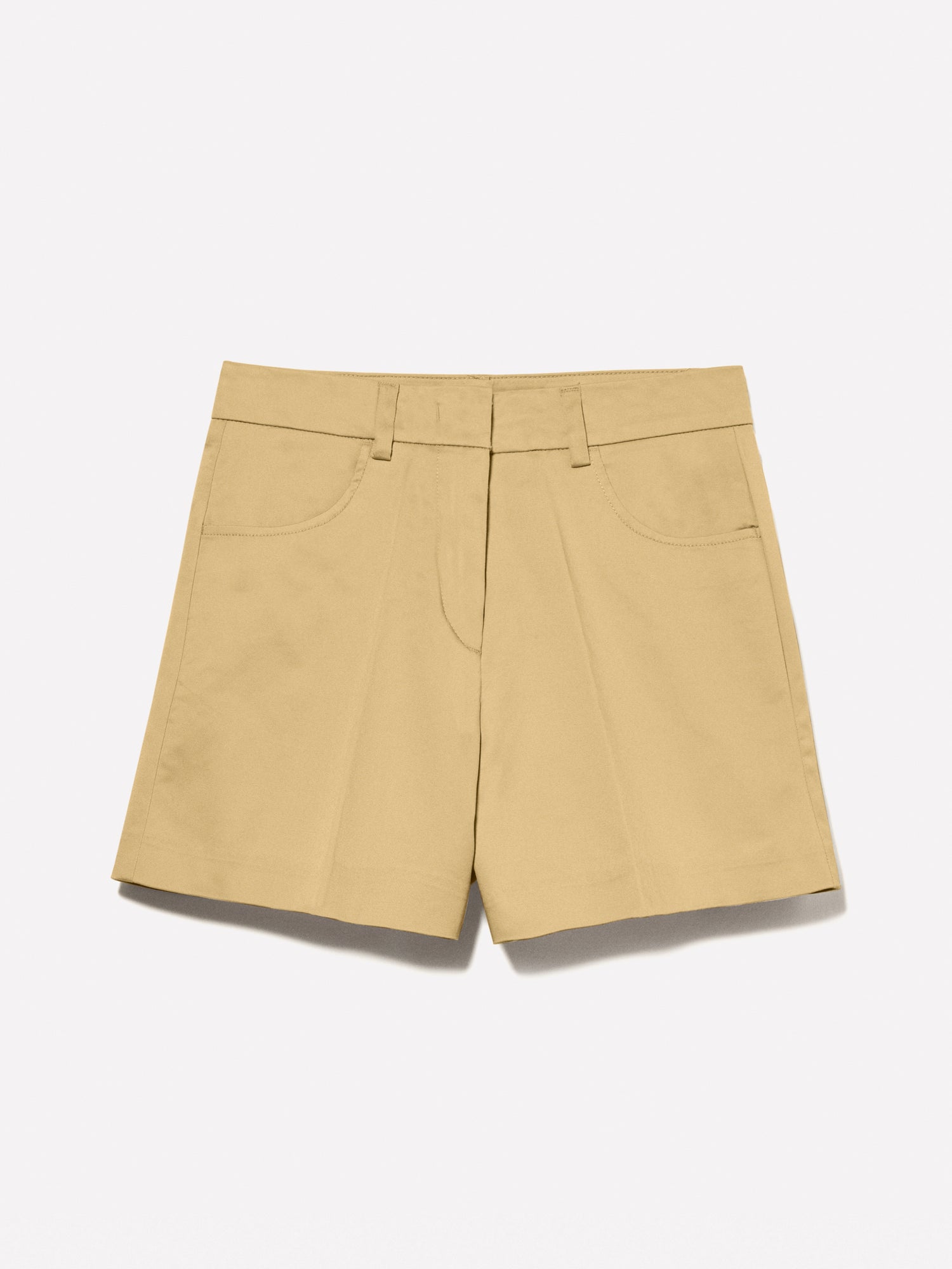 Shorts a vita alta da donna senape | Sisley Outlet