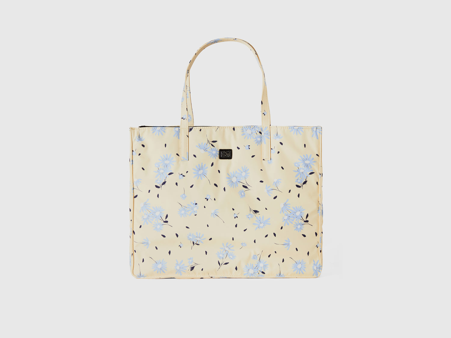 Shopping bag a fiori da donna giallo | Benetton Outlet