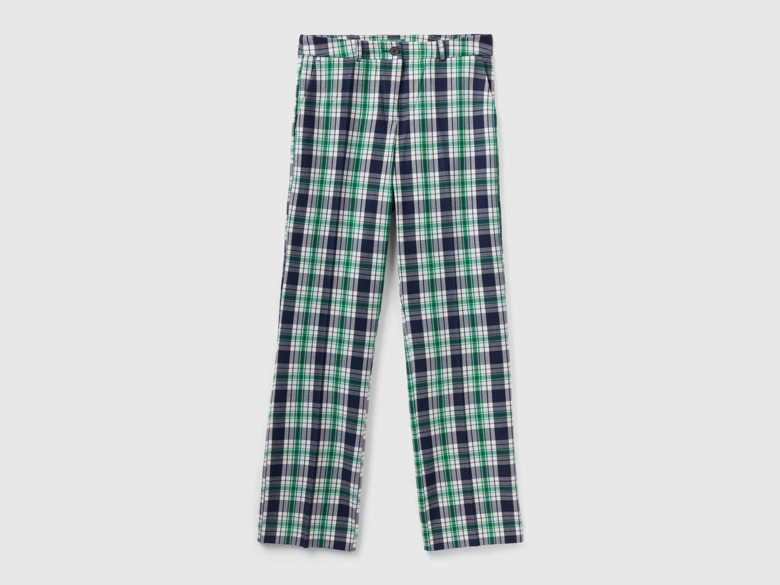Pantaloni tartan regular fit da donna multi-color | Benetton Outlet