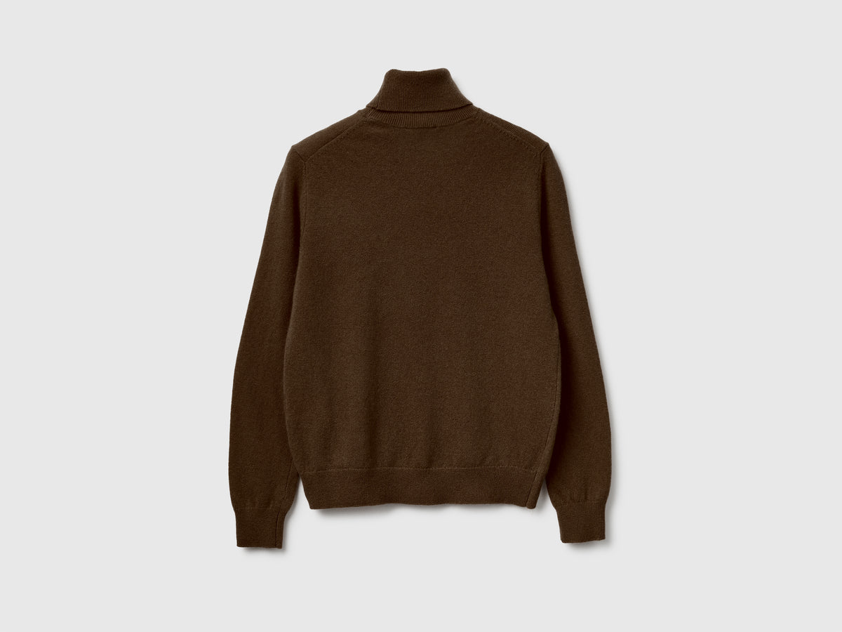 Maglione dolcevita in pura lana Merino