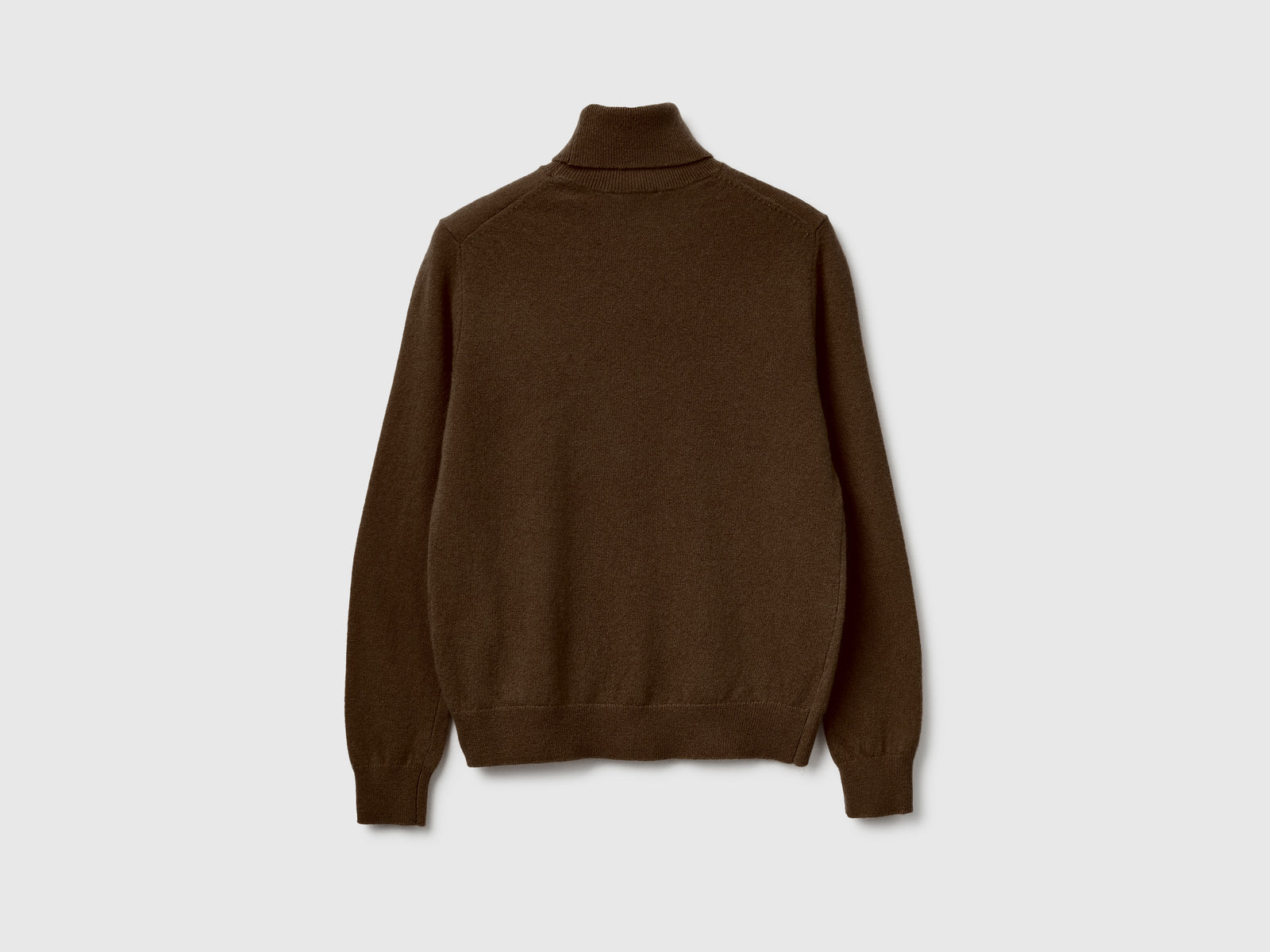 Maglione dolcevita in pura lana Merino da donna marrone 2 | Benetton Outlet