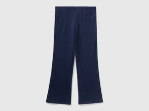 Leggings a zampa effetto denim