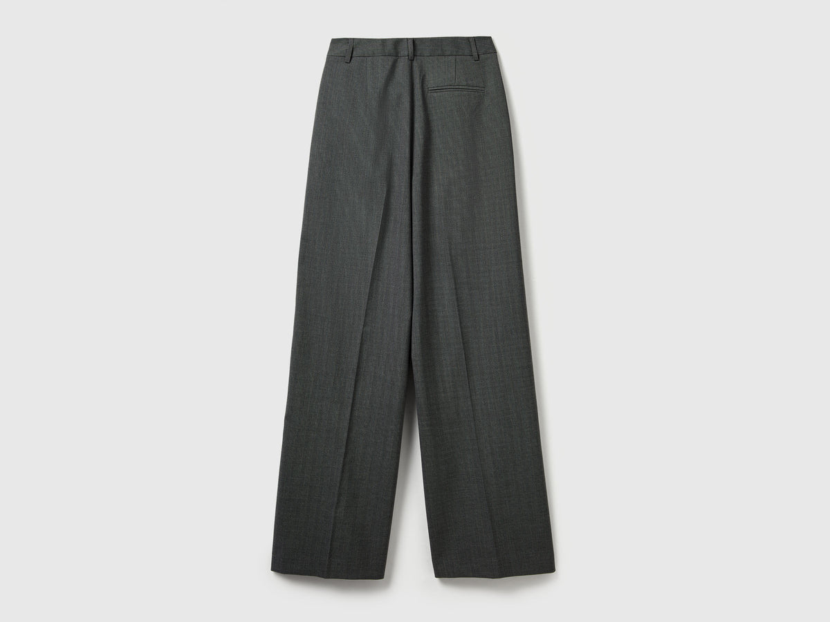 Pantaloni ampi gessati