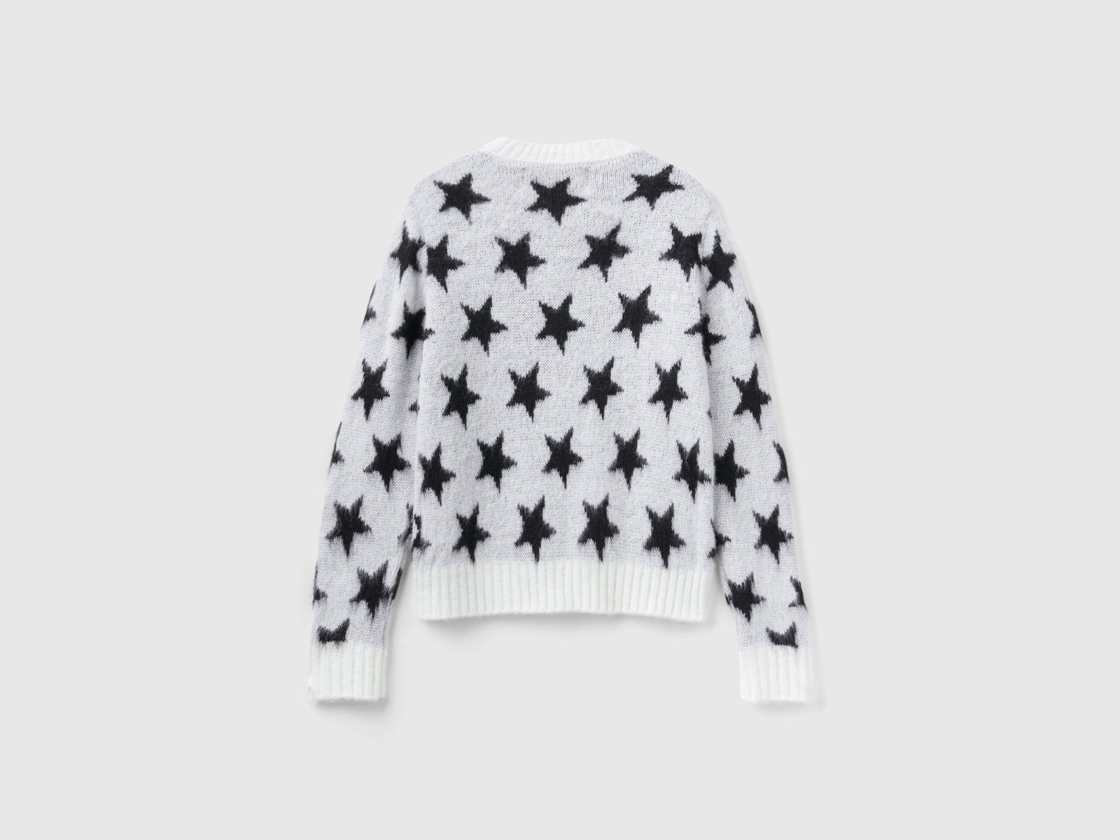 Calda maglia con stelle da donna bianco 2 | Benetton Outlet