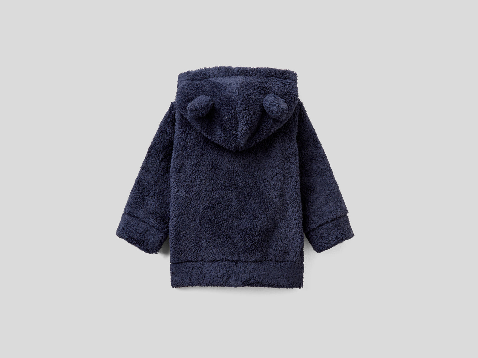 Felpa in pile a manica lunga da neonato blu scuro 2 | Benetton Outlet