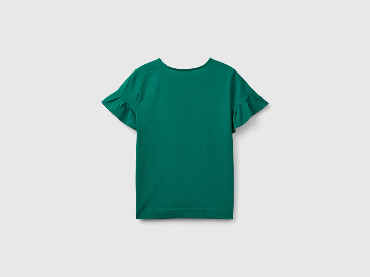 T-shirt con manica rouches