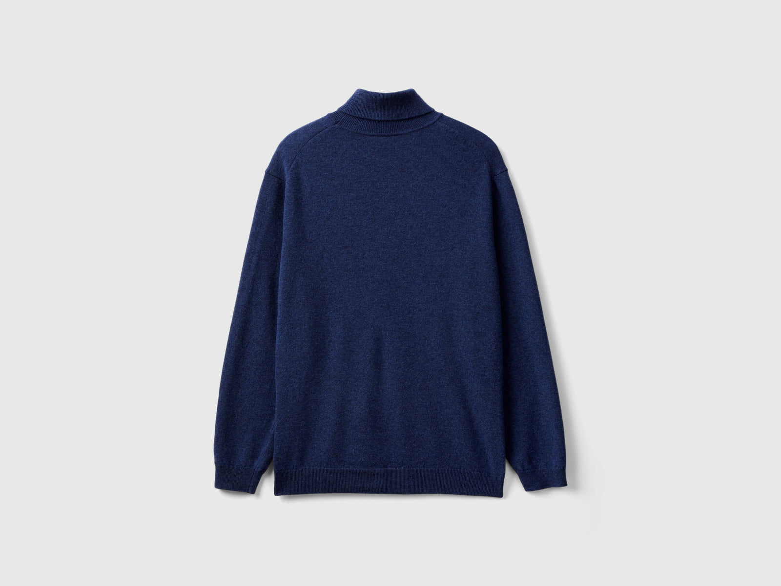 Dolcevita blu in pura lana Merino da uomo avio 2 | Benetton Outlet