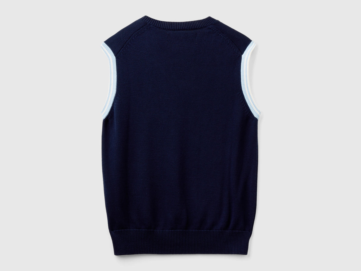 Gilet regular fit 100% cotone