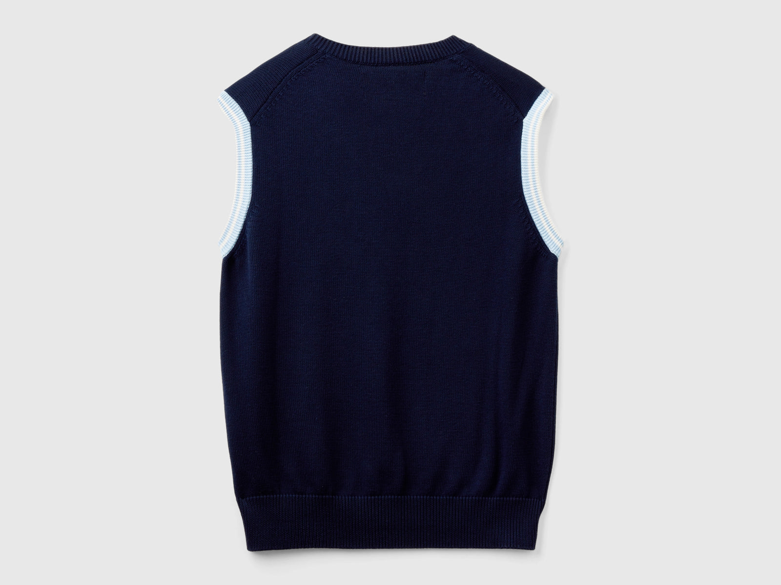 Gilet regular fit 100% cotone da uomo blu scuro 2 | Benetton Outlet