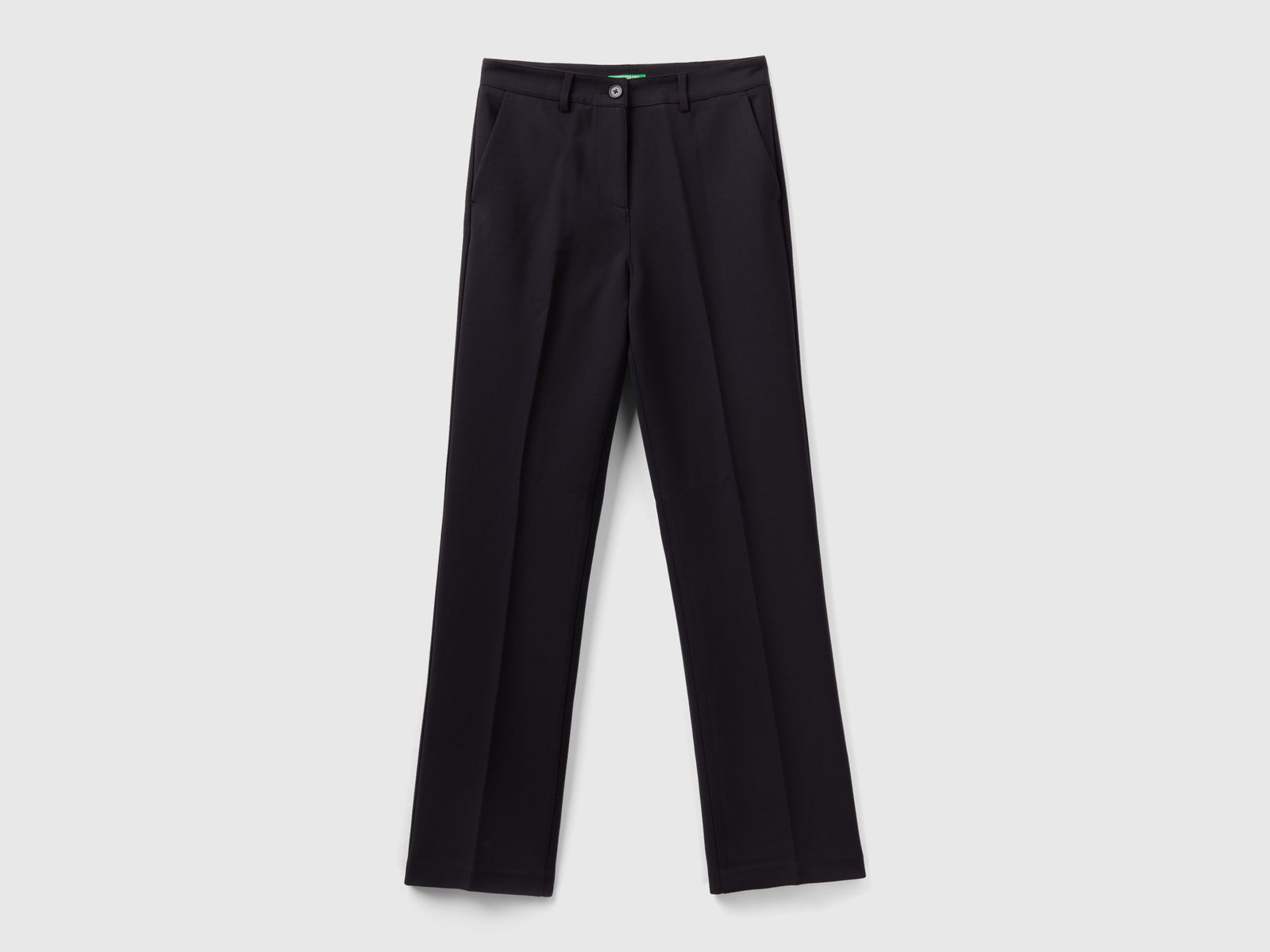 Pantaloni regular fit da donna nero | Benetton Outlet