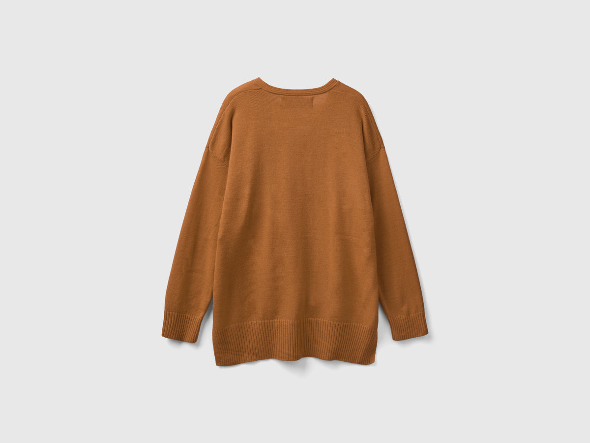 Maglia scollo a V over fit